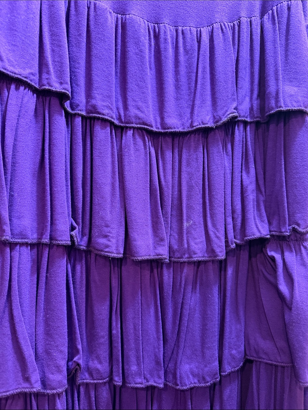 Purple Tiered Ruffle Maxi Skirt - Picture 2 of 2